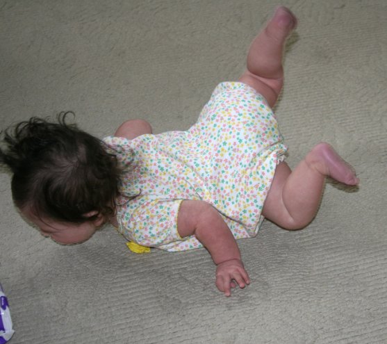 Step 3 - Scoot along on your belly